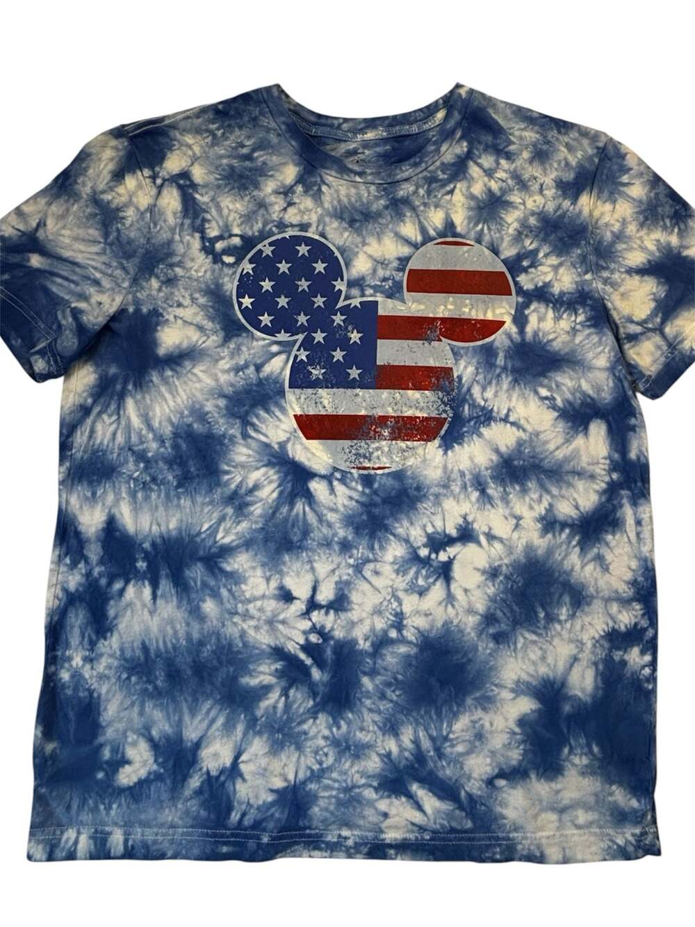 Disney Mickey Mouse American Flag Tie Dye T-Shirt